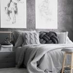 Black and white bedroom