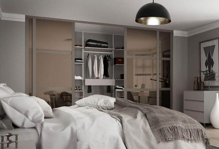 open sliding wardrobe doors