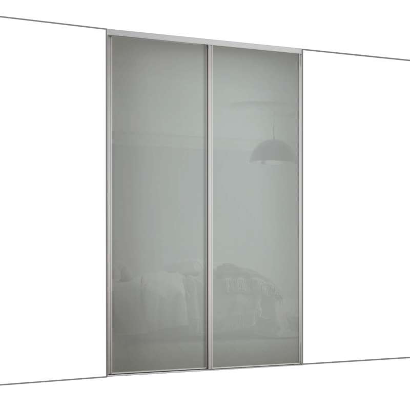 Heritage Platinum white frame & Artic white panel doors and track only