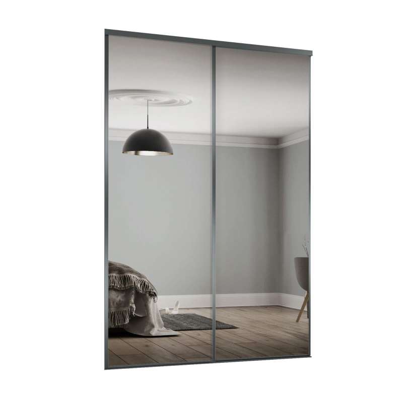 2 x 762mm Graphite doors and mirror
