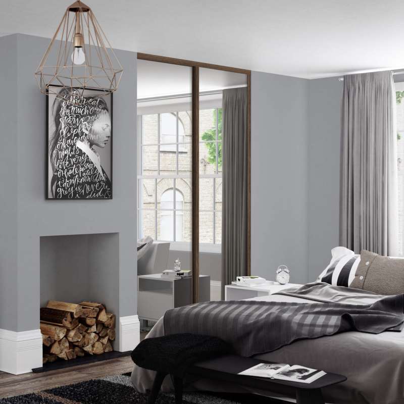 Heritage Carini Walnut frame & Mirror panel doors