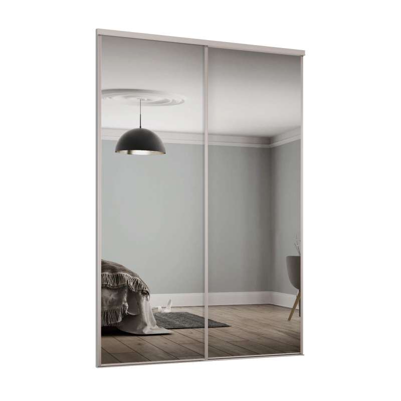 Heritage Cashmere frame & Mirror panel doors and track only