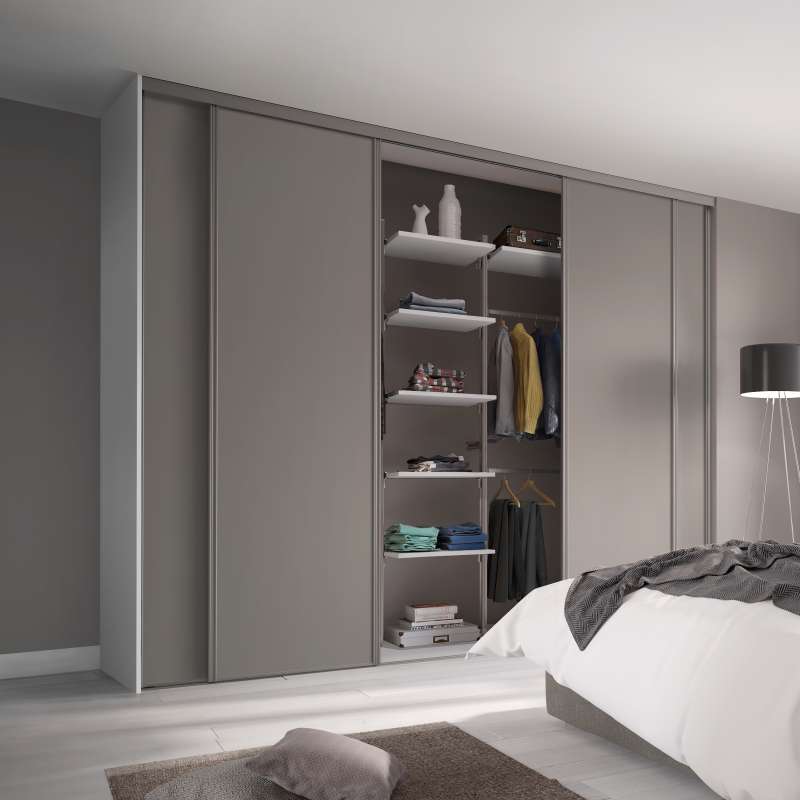 Classic Pebble Grey frame and panel 4 door kit