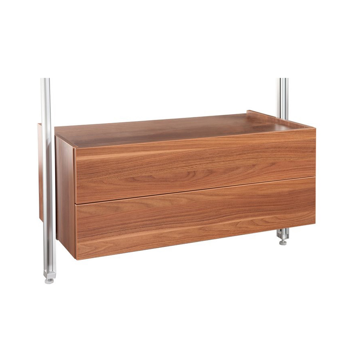 Relax Walnut Double Drawer Box Kit 900mm Slide Wardrobes Direct