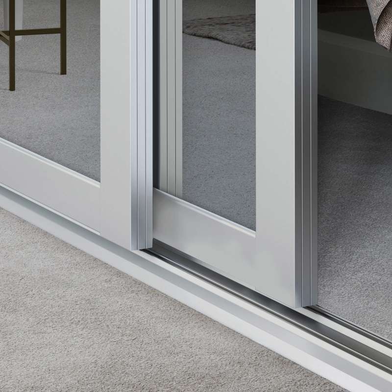 Shaker white frame and mirror doors