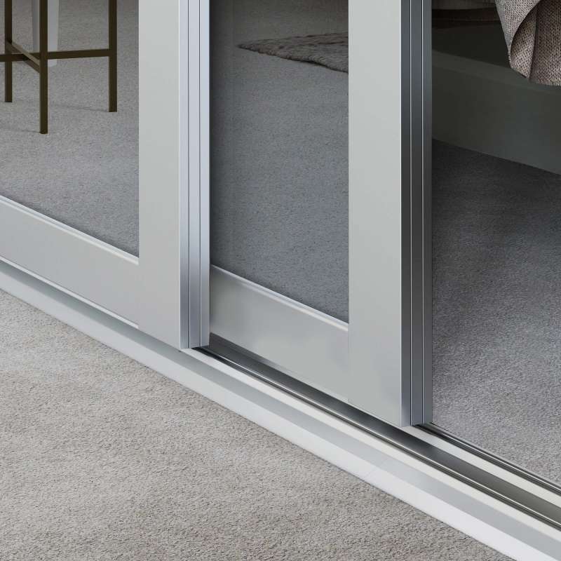 Shaker white frame and mirror doors